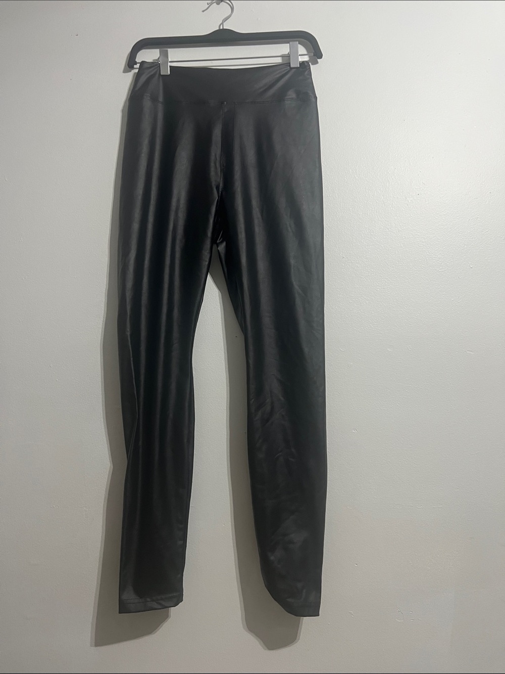 Classic Black Faux Leather Skirt/Panel